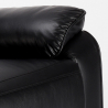 Fauteuil relax inclinable à bascule et pivotant en similicuir Sissi 