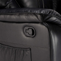 Fauteuil relax inclinable à bascule et pivotant en similicuir Sissi 