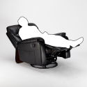Fauteuil relax inclinable à bascule et pivotant en similicuir Sissi 