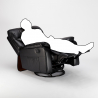 Fauteuil relax inclinable à bascule et pivotant en similicuir Sissi 