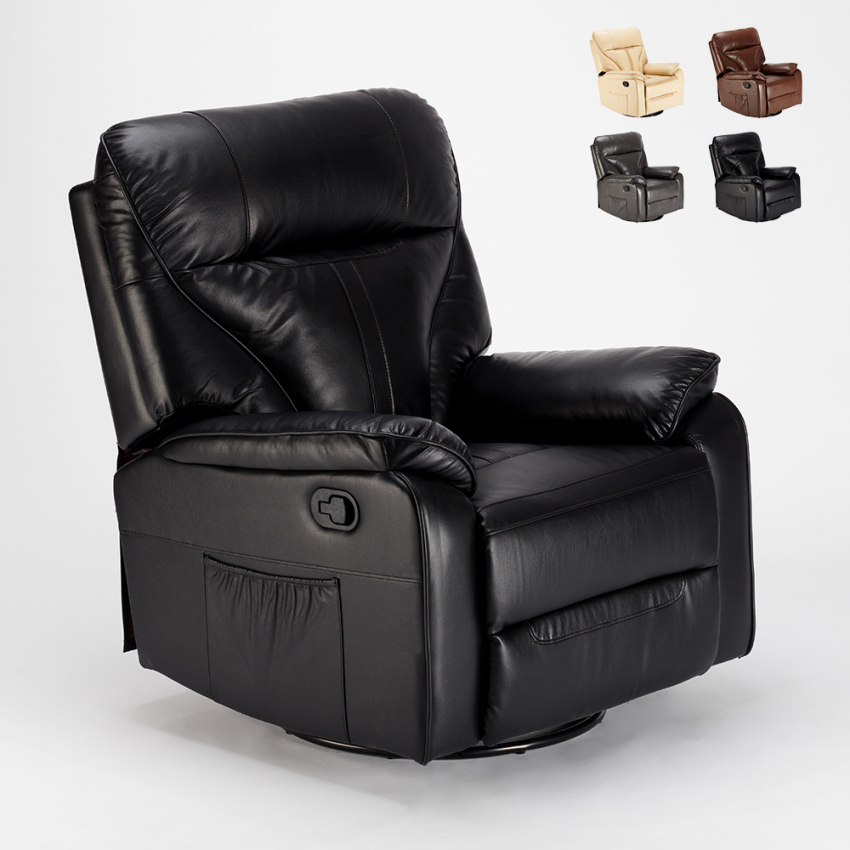 Poltrona Relax Reclinabile Dondolo Poggiapiedi Rotazione 360 Sissi Poltrona Relax Reclinabile Dondolo Poggiapiedi Rotazione 360 Sissi