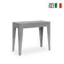 Consolle allungabile 90x42-302cm tavolo sala da pranzo grigio Isotta Concrete Vendita