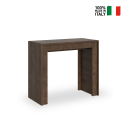 Consolle tavolo allungabile legno noce 90x42-302cm sala da pranzo Mia Noix Vendita