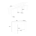 Consolle allungabile 90x47-299cm tavolo sala da pranzo legno bianco Allin Scelta