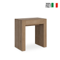 Consolle ingresso allungabile tavolo da pranzo 78x47-299cm legno Allin Oak Vendita