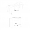 Consolle ingresso allungabile tavolo da pranzo 78x47-299cm legno Allin Oak Scelta