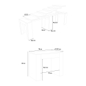 Consolle ingresso tavolo allungabile 78x47-299cm legno sala da pranzo Allin Noix Scelta