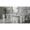 Consolle allungabile 90x48-296cm tavolo sala da pranzo legno bianco Venus Sconti