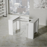 Consolle allungabile 90x48-296cm tavolo sala da pranzo legno bianco Venus Saldi