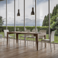Consolle allungabile legno tavolo sala da pranzo 90x42-302cm Isotta Noix Promozione