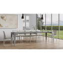 Consolle allungabile 90x42-302cm tavolo sala da pranzo grigio Isotta Concrete Sconti