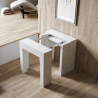 Consolle allungabile 78x47-299cm tavolo sala da pranzo legno bianco Allin Saldi