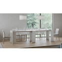 Consolle allungabile 90x47-299cm tavolo sala da pranzo legno bianco Allin Stock