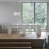 Consolle allungabile 78x47-299cm tavolo sala da pranzo legno bianco Allin Catalogo
