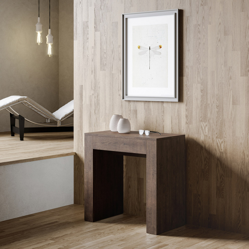 Consolle ingresso tavolo allungabile 78x47-299cm legno sala da pranzo Allin Noix Promozione Consolle ingresso tavolo allungabile 78x47-299cm legno sala da pranzo Allin Noix Promozione