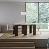 Consolle ingresso tavolo allungabile 78x47-299cm legno sala da pranzo Allin Noix Sconti
