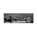 Gemälde Stadtlandschaft auf laminierter Baumwollleinwand 120x40 cm Black NYC Verkauf