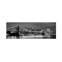 Stampa quadro paesaggio urbano tela in cotone plastificata 120x40cm Black NYC Vendita