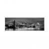 Stampa quadro paesaggio urbano tela in cotone plastificata 120x40cm Black NYC Vendita