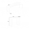 Ausziehbarer Konsolentisch 90x40-300cm modernes Design grau Metall Tecno Concrete Katalog