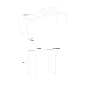Consolle allungabile 90x40-300cm tavolo da pranzo design bianco metallo Tecno Catalogo