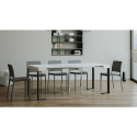 Consolle allungabile 90x40-300cm tavolo da pranzo design bianco metallo Tecno Saldi