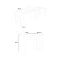 Console design extensible 90x48-204cm table à manger en bois Basic Small Noix Catalogue