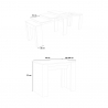 Console design extensible 90x48-204cm table à manger en bois Basic Small Noix Catalogue