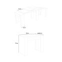 Consolle allungabile 90x48-204cm tavolo design moderno antracite Basic Small Report Sconti
