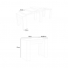 Consolle allungabile 90x48-204cm tavolo design moderno antracite Basic Small Report Sconti