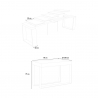 90x40-300cm ausziehbarer moderner weißer Design-Konsolentisch Elettra Katalog