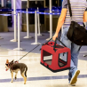 Trasportino cani e gatti taglia piccola 58x40x44,5cm tessuto pieghevole Oliver M 