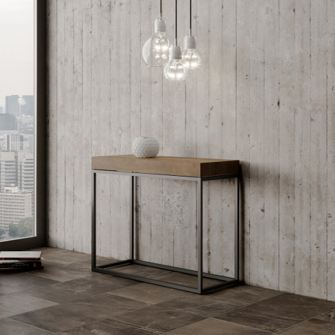 Consolle allungabile 90x40-300cm tavolo design moderno scandinavo Nordica Oak