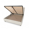 Mika weißes Kunstleder Design Doppelbett mit Stauraum 160x190cm Angebot