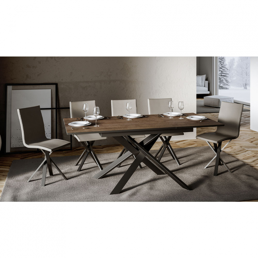 Volantis Wood Table à manger extensible 90x130-234cm bois moderne