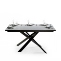 Ausziehbarer Tisch weiß 90x160-220cm Küche Esszimmer Ganty Long White Angebot