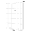 Libreria a parete bianco soggiorno ufficio design moderno Kato A Small Saldi