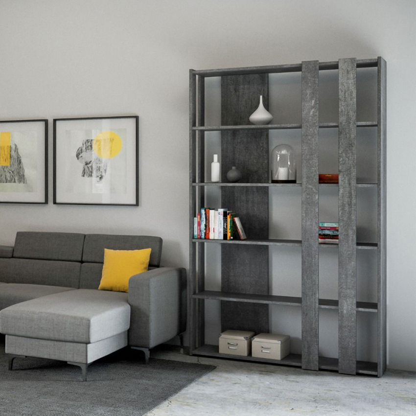 Moderne graue Wand-Bibliothek für Wohnzimmer und Büro Kato B Small Concrete Aktion Moderne graue Wand-Bibliothek für Wohnzimmer und Büro Kato B Small Concrete Aktion