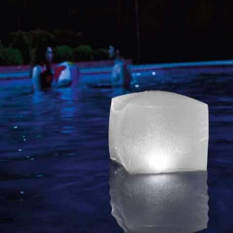Intex 28694 Led-Schwimmleuchte Licht-Würfel für Garten und Pool