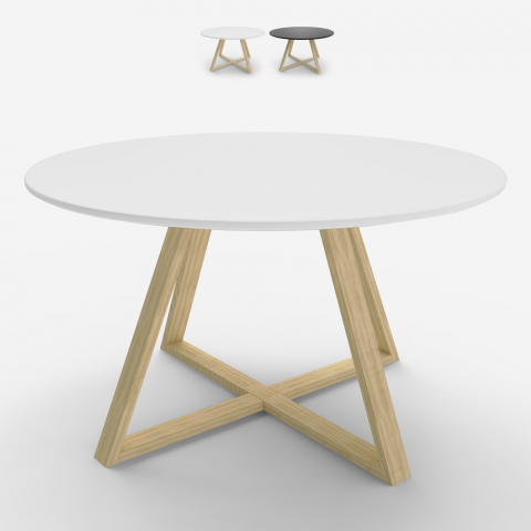 Runder Couchtisch im skandinavischen Stil 80cm Krize