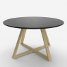 Tavolino basso da caffè salotto stile scandinavo rotondo 80cm Krize Stock