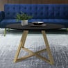 Tavolino basso da caffè salotto stile scandinavo rotondo 80cm Krize Catalogo