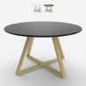 Tavolino basso da caffè salotto stile scandinavo rotondo 80cm Krize Sconti