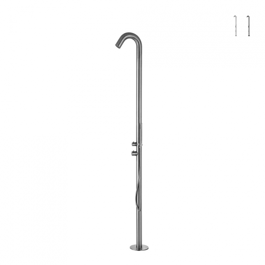 Garten- und Pooldusche innen/außen mit Handbrause und Doppel-Mischer Alghero Aktion Garten- und Pooldusche innen/außen mit Handbrause und Doppel-Mischer Alghero Aktion