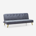 Divano letto clic clac 2 posti design moderno tessuto velluto Pulchra Vendita