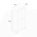 Armoire deux portes design de style industriel moderne Dublin Réductions