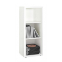 Weiß Bücherregal aus Holz 3 Ebenen Höhenverstellbar Easybook Rabatte