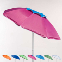 Ombrellone mare spiaggia alluminio 200 cm antivento protezione uv Corsica Promozione
