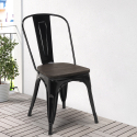 lot de 20 pièces chaises industrial acier bois pour cuisine et bar steel wood 