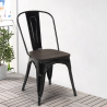 lot de 20 pièces chaises industrial acier bois pour cuisine et bar steel wood 